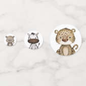 サファリモダンワイルドジャングル動物パーティー コンフェッティ (正面)