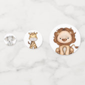 サファリモダンワイルドジャングル動物パーティー コンフェッティ (裏面)