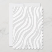 サファリモダンーをテーマにした水色ピンクのベビーガール 招待状 (裏面)