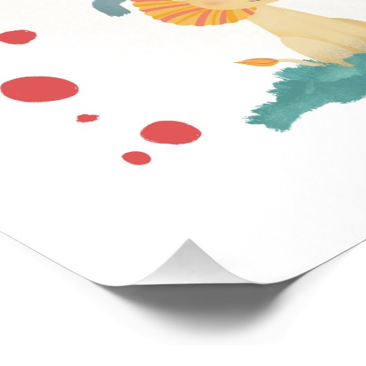 サファリモダンー動物の男の子のシャワー歓迎サイン ポスター (コーナー)