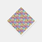 サファリモダンー動物プリント誕生日パーティー スタンダードカクテルナプキン (角)