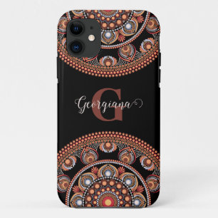 サファリモノグラムのサンセットボヘミアンドットマンダラ iPhone 11 ケース