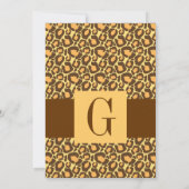 サファリモノグラム結婚式招待状レオパードパターン 招待状 (裏面)
