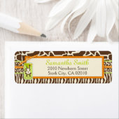 サファリモンキーアニマルプリント ラベル (インサイチュ)