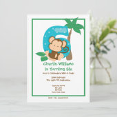 サファリモンキーシックスバースデーパーティー 招待状 (スタンド正面)