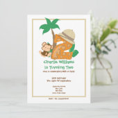 サファリモンキーセカンドバースデーパーティー 招待状 (スタンド正面)