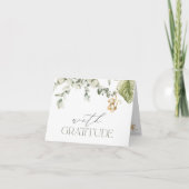 サファリモンキーベビーシャワー サンキューカード (正面)