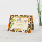 サファリモンキー&おしゃぶりアニマルプリントベビーシャワー 案内状 (裏面)