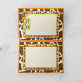 サファリモンキー&おしゃぶりアニマルプリントベビーシャワー 案内状 (内部)