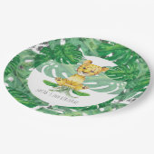 サファリライオンイラストレーション パーソナライズされた ペーパープレート (アングル)