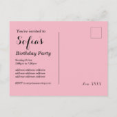 サファリライオンジャングルライオン、動物イラストレーション インビテーションポストカード (裏面)