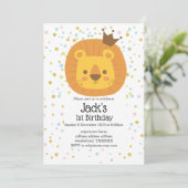 サファリライオンジャングルライオン、動物イラストレーション 招待状 (スタンド正面)