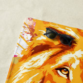 サファリライオンヘッドライオンビーチタオル ビーチタオル (インサイチュ)