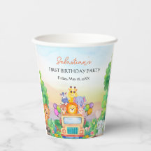 サファリライド ジャングルファン スタイル 誕生日パーティーカップ