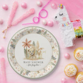 サファリリリトルキングライオンゼブラキリン赤ちゃんシャワー ペーパープレート (パーティー)