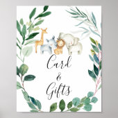 サファリリーフリースベビーシャワーサイン ポスター (正面)