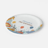 サファリレースカー2nd誕生日 ペーパープレート (アングル)