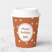 サファリワイルドアニマルフットプリント誕生日 紙コップ (正面)