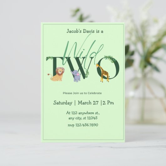 サファリワイルドツー誕生日招待状 セーブザデート (スタンド正面)