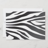 サファリワイルドパーティー動物誕生日写真 招待状 (裏面)