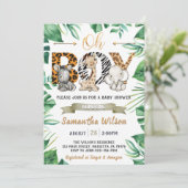 サファリワイルドベビーシャワーパーティー 招待状 (スタンド正面)