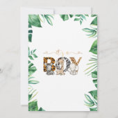 サファリワイルドベビーシャワーパーティー 招待状 (裏面)