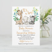 サファリワイルドボーイベビーシャワー招待状 招待状 (スタンド正面)