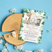 サファリワイルドボーイベビーシャワー招待状 招待状