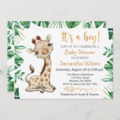 サファリワイルドボーイベビーシャワー招待状 招待状 (正面/裏面)