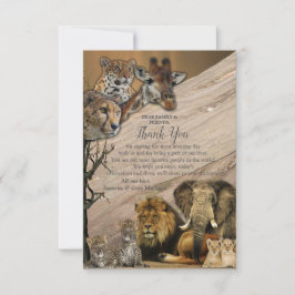 サファリワイルドライフサンキューカード 出欠カード