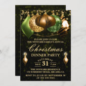 サファリワイルドライフボードクリスマスディナーパーティー 招待状 (正面/裏面)
