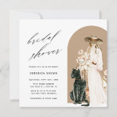 サファリワイルドレオパボーホレディブライダルシャワースクエア 招待状 (正面)