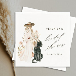 サファリワイルドレオパボーホレディブライダルシャワー スタンダードカクテルナプキン