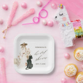 サファリワイルドレオパボーホレディブライダルシャワー ペーパープレート (パーティー)