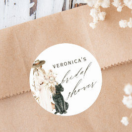 サファリワイルドレオパボーホレディブライダルシャワー ラウンドシール