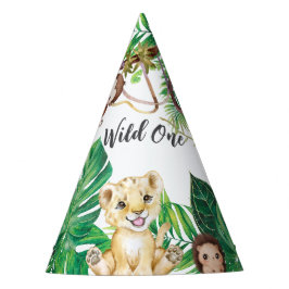 サファリワイルドワンアニマルジャングル写真1歳の誕生日 パーティーハット