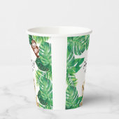 サファリワイルドワンアニマルジャングル写真1歳の誕生日 紙コップ (左)