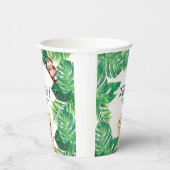 サファリワイルドワンアニマルジャングル写真1歳の誕生日 紙コップ (右)