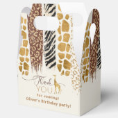 サファリワイルドワンアニマルプリント誕生日 フェイバーボックス (見開き)
