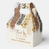 サファリワイルドワンアニマルプリント誕生日 フェイバーボックス (裏面)