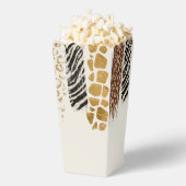 サファリワイルドワンアニマルプリント誕生日 フェイバーボックス (はじけた状態)