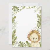 サファリワイルドワンウォータカラー1歳の誕生日 招待状 (裏面)