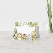 サファリワイルドワンウォーターカラー誕生日 サンキューカード (裏面)