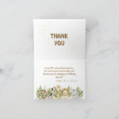 サファリワイルドワンウォーターカラー誕生日 サンキューカード (内部)