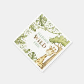 サファリワイルドワンウォーターカラー誕生日 スタンダードカクテルナプキン (角)