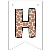 サファリワイルドワンウォーターカラー誕生日 バンティングフラッグ (第2の旗)