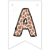 サファリワイルドワンウォーターカラー誕生日 バンティングフラッグ (第3の旗)