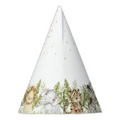 サファリワイルドワンウォーターカラー誕生日 パーティーハット (裏面)