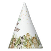 サファリワイルドワンウォーターカラー誕生日 パーティーハット (右)