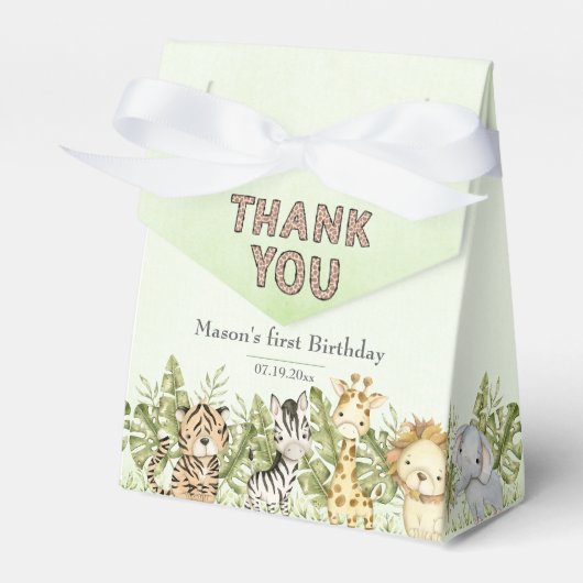 サファリワイルドワンウォーターカラー誕生日 フェイバーボックス (正面サイド)